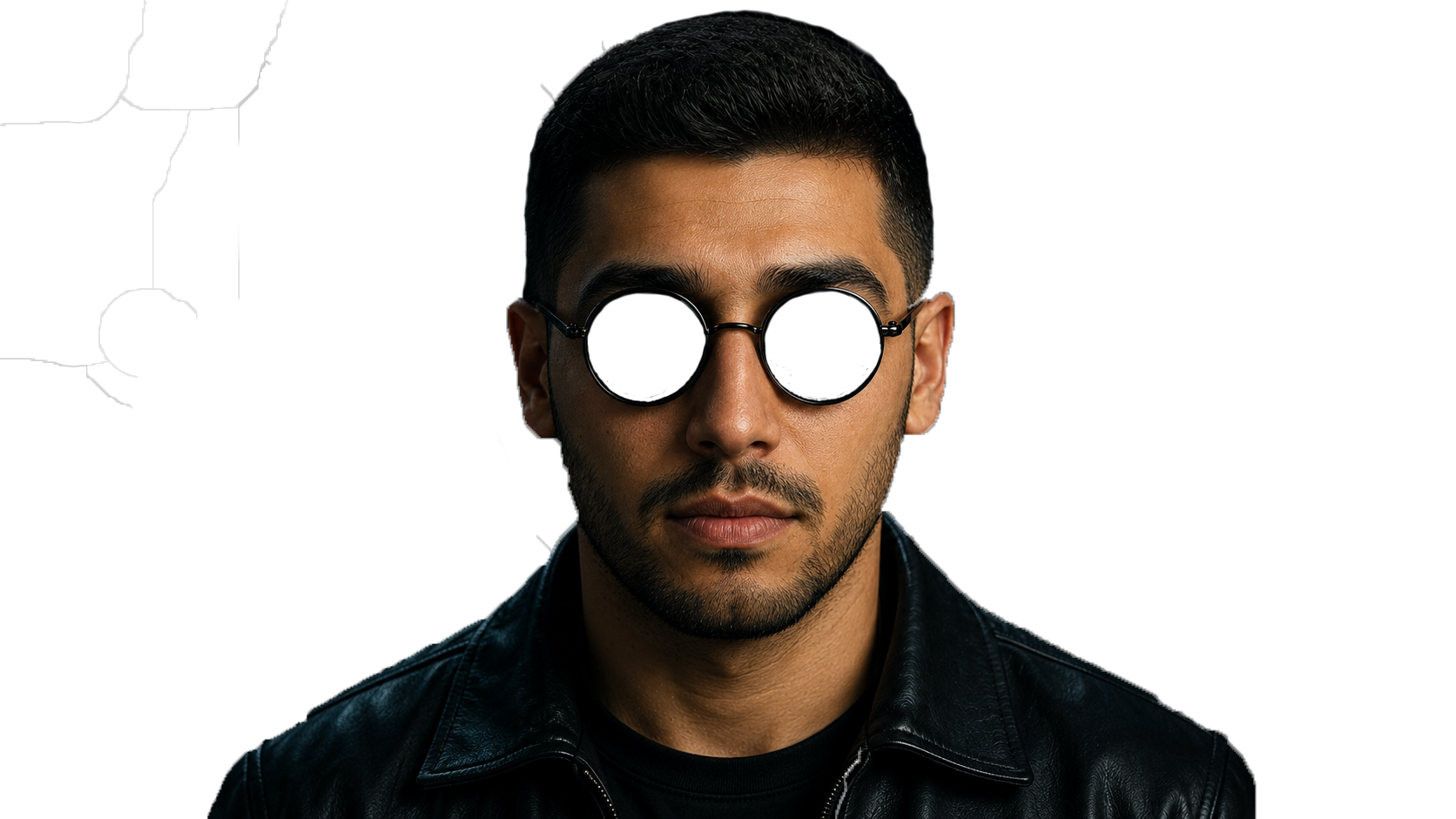 Portrait wearing round glasses